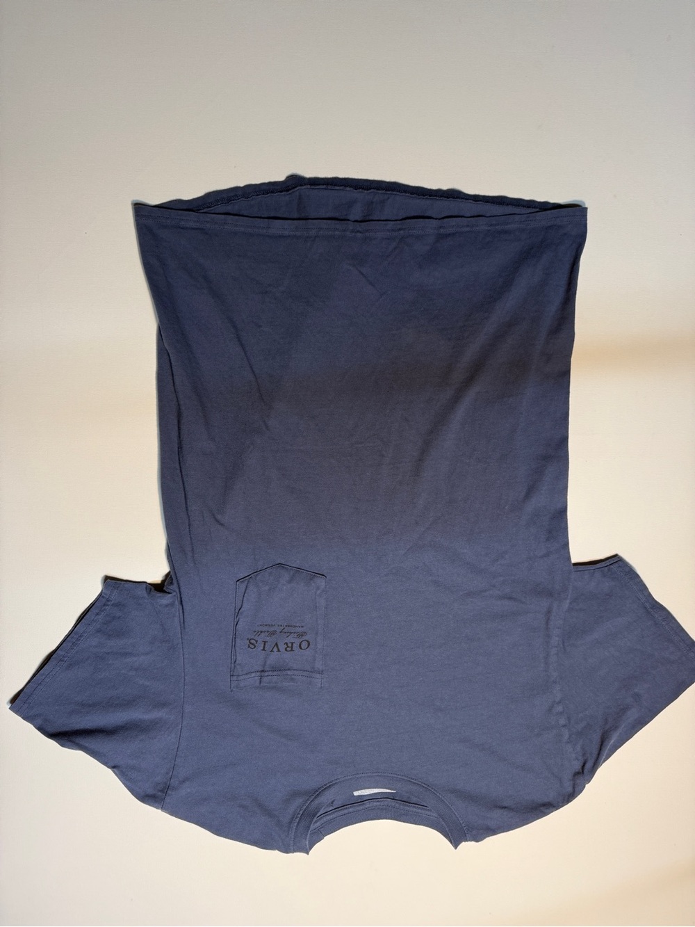Orvis Navy Crew Tee with Subtle Chest Print